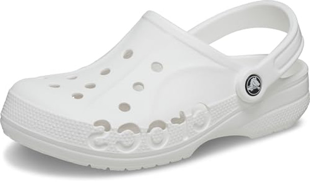 CROCS UNISEX ADULT BAYA CLOGS - SIZE: MEN 11 WOMEN 13 - WHITE