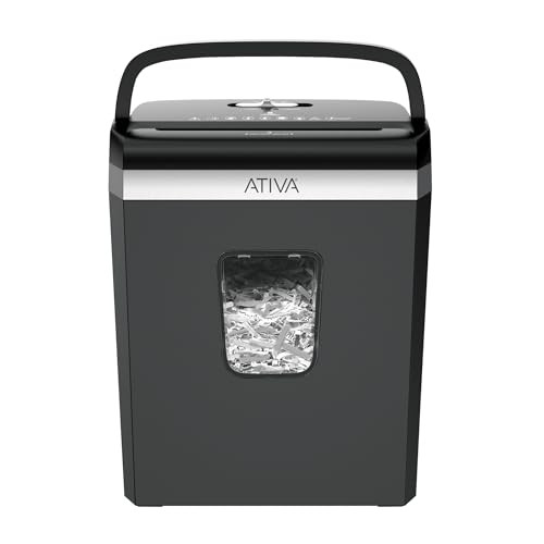 ATIVA 8-Sheet CROSS-CUT SHREDDER A08CC23 - BLACK