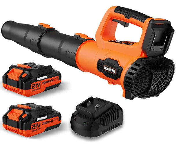 LEAPFUL LEAF BLOWER 21V CORDLESS ELECTRIC BLOWER LP69 - LIGHT ORANGE