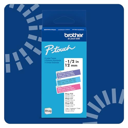 Brother P-touch Btag Label Tape BTAG3M02 0.47 in by 13.1 ft 3-Pack New