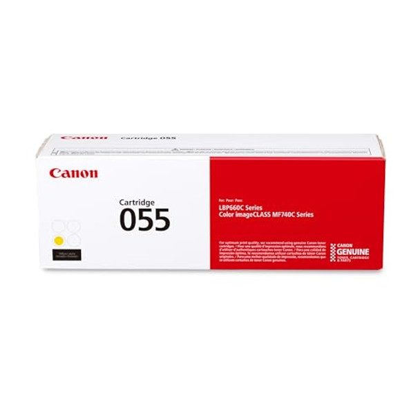 CANON GENUINE 055 YELLOW TONER CARTRIDGE COMPATIBLE WITH MULTIPLE MODELS