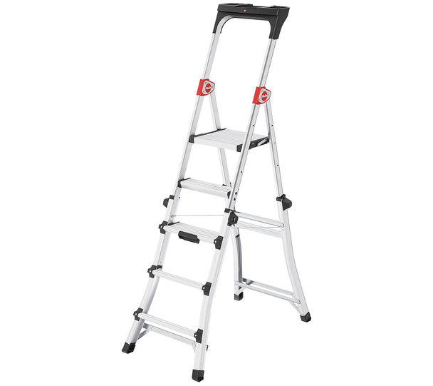 HAILO TL100 TOPLINE TELESCOPIC STEPLADDER - SILVER HAILO TL100 TOPLINE TELESCOPIC STEPLADDER - SILVER