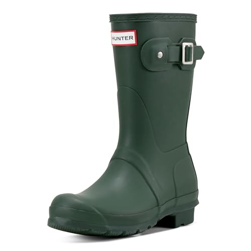 HUNTER WOMEN'S ORIGINAL SHORT RAIN BOOTS - SIZE: WOMEN 8 - HUNTER GREEN
