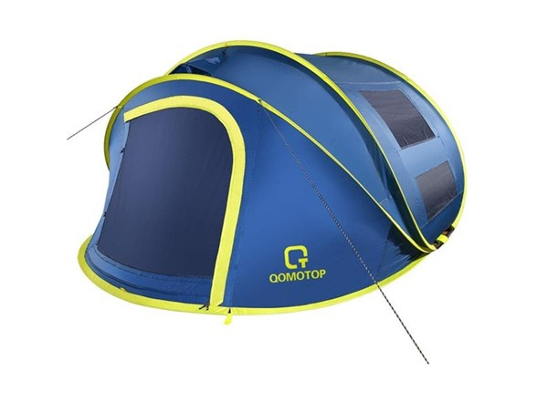 QOMOTOP 4-PERSON CAMPING TENT - BLUE