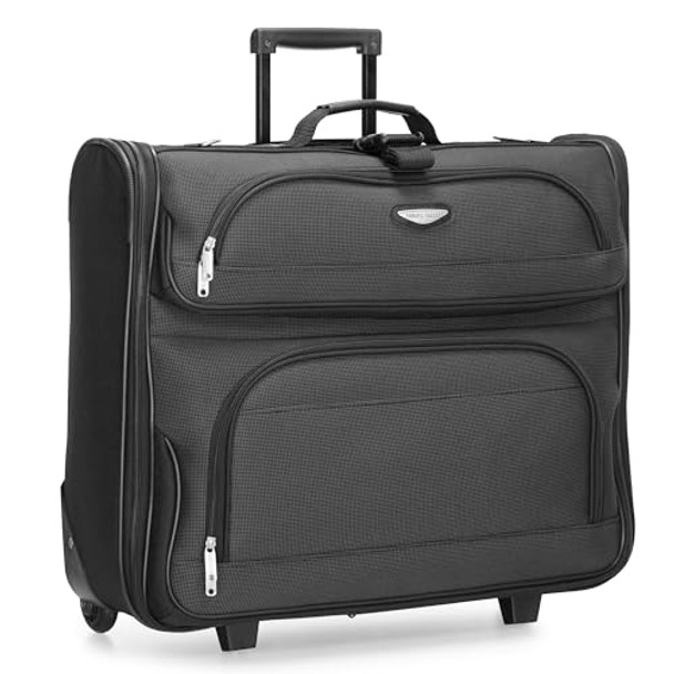 TRAVEL SELECT AMSTERDAM BUSINESS ROLLING GARMENT BAG - GRAY New TRAVEL SELECT AMSTERDAM BUSINESS ROLLING GARMENT BAG - GRAY New