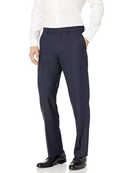 AMAZON ESSENTIALS MENS CLASSIC WRINKLE RESISTANT DRESS PANTS NAVY 34W X 30L New AMAZON ESSENTIALS MENS CLASSIC WRINKLE RESISTANT DRESS PANTS NAVY 34W X 30L New