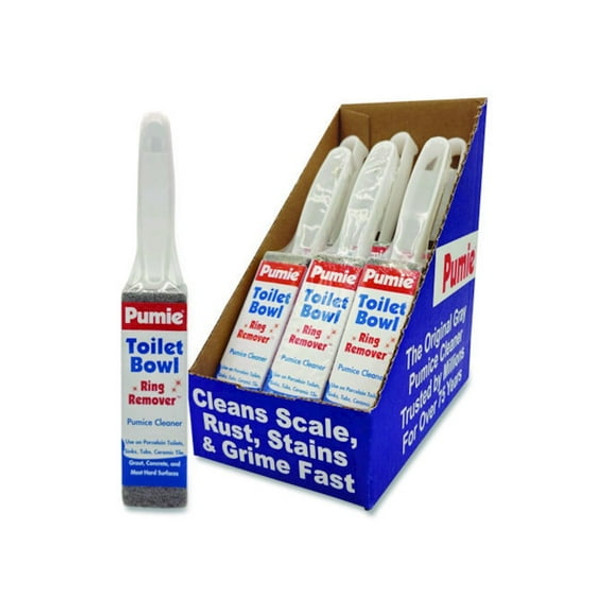 PUMIE TOILET BOWL RING REMOVER WITH HANDLE, 1.25 X 5, GRAY, 6/PACK - GRAY New PUMIE TOILET BOWL RING REMOVER WITH HANDLE, 1.25 X 5, GRAY, 6/PACK - GRAY New