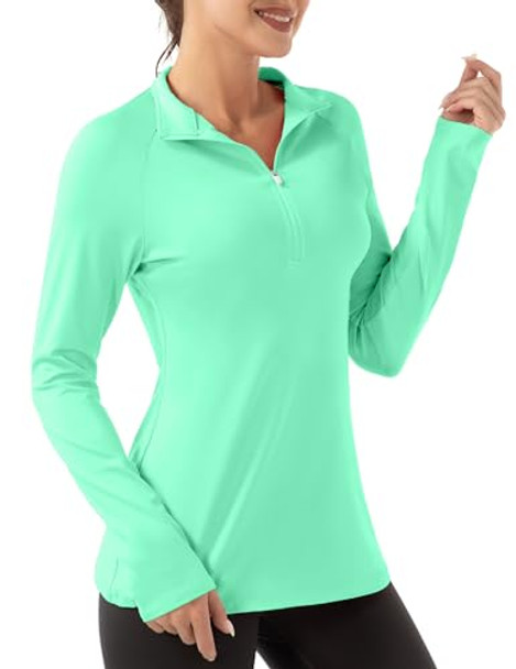FKEEP Women Polo Shirts Long Sleeve UPF 50+ Sun Protection Tennis Golf XS Mint New FKEEP Women Polo Shirts Long Sleeve UPF 50+ Sun Protection Tennis Golf XS Mint New