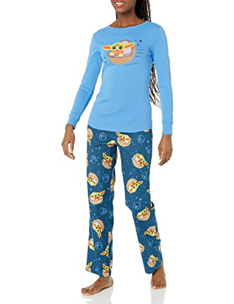 AMAZON ESSENTIALS DISNEY MARVEL STAR WARS WOMEN'S FLANNEL PAJAMA - BLUE - XS New AMAZON ESSENTIALS DISNEY MARVEL STAR WARS WOMEN'S FLANNEL PAJAMA - BLUE - XS New