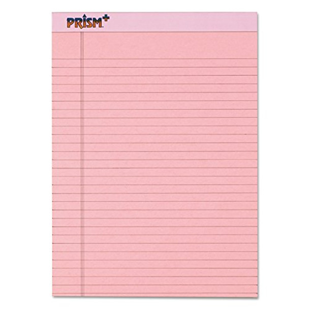 TOPS PRISM WRITING PADS, LEGAL RULE, PINK, PERFORATED 50 SHEETS 12 PACK (63150) New TOPS PRISM WRITING PADS, LEGAL RULE, PINK, PERFORATED 50 SHEETS 12 PACK (63150) New