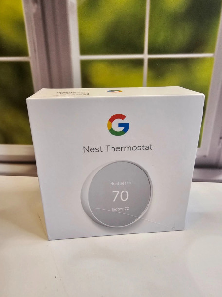 NEST NEW GOOGLE NEST THERMOSTAT G4CVZ SNOW OPEN BOX PROGRAMMABLE APP CONTROLLED