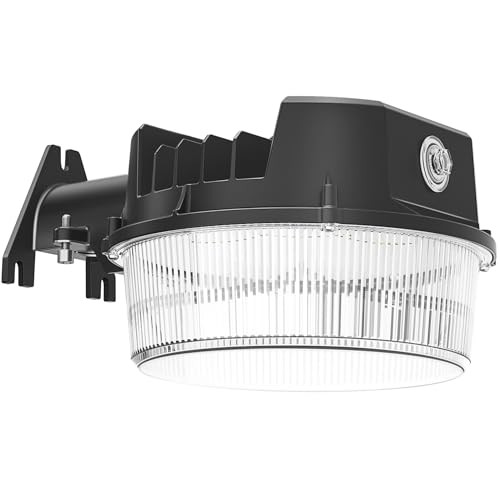 CINOTON LED BARN LIGHT, DUSK TO DAWN OUTDOOR LIGHTING, 42W 4950LM 5000K - BLACK