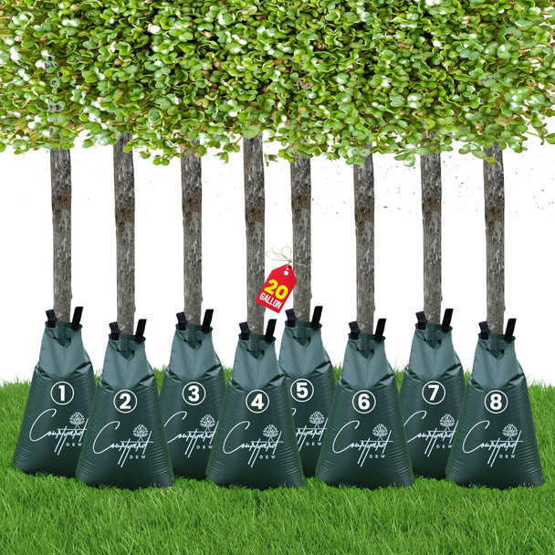 COURTYARD DEW TREE WATERING BAG SLOW RELEASE 20 GALLON HEAVY DUTY SLOW PACK OF 3 COURTYARD DEW TREE WATERING BAG SLOW RELEASE 20 GALLON HEAVY DUTY SLOW PACK OF 3