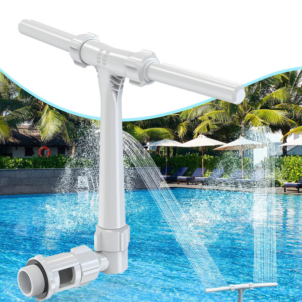 POOLHACKER POOL FOUNTAIN DUAL SPRAY WATER FOUNTAINS FOR ABOVE GROUND/INGROUND