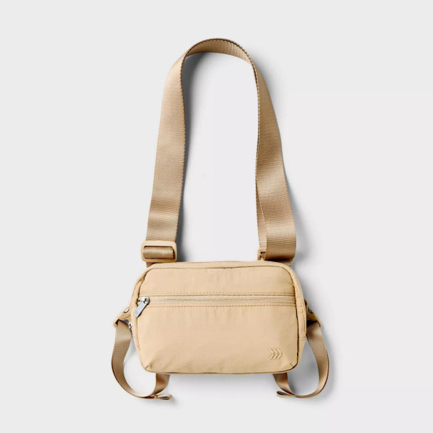 ALL IN MOTION YOGA MAT CARRIER BUCKLE CLOSURE, RECYCLED NYLON - CREAM