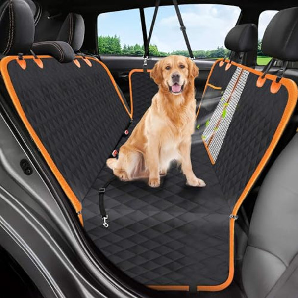 VICTOPER DOG CAR SEAT COVER - ORANGE/BLACK New