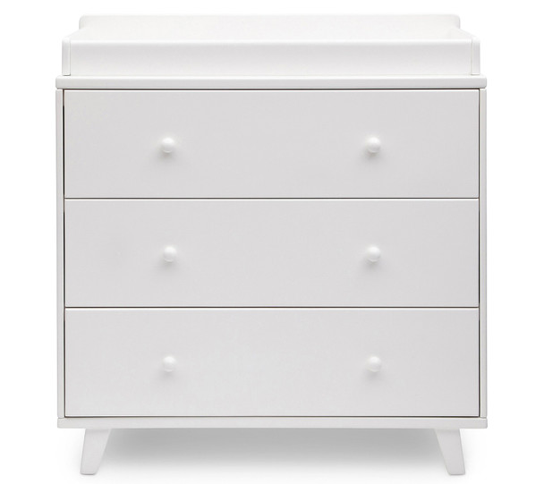 DELTA CHILDREN AVA 3-DRAWER DRESSER WITH CHANGING TOP - WHITE