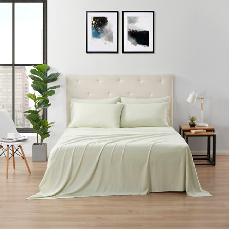 KATHY IRELAND BAMBOO COOLING 6 PIECE SHEET SET WITH DEEP POCKETS QUEEN - SAGE