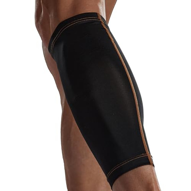 01-63587T Tommie Copper Calf Compression Sleeve 4D Stretch S/M, Black