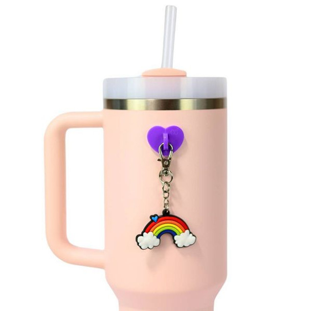 CHARCHARMS RAINBOW WATER BOTTLE CHARM WITH STICK-ON HOOK BUNDLE New
