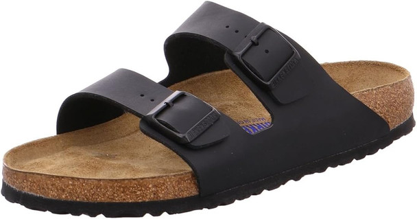 BIRKENSTOCK ARIZONA SOFT FOOTBED BIRKO-FLOR BLACK - SIZE: MEN 9 WOMEN 11 - BLACK New