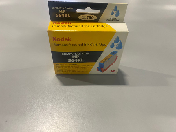 KODAK INK CARTRIDGE HP 564 XL CYAN COMPATIBLE HP 1ST/2ND GEN - CYAN New