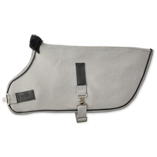 PET PASSION RECYCLED POLAR FLEECE DOG COAT MEDIUM LARGE DOGS - GRAY HEATHER XL New