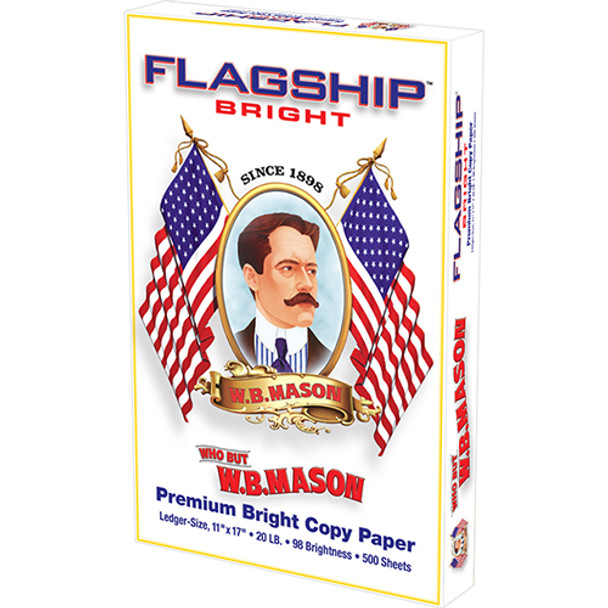 WHO BUT W.B.MASON FLAGSHIP BRIGHT PREMIUM BRIGHT COPY WHITE 500 SHEETS/REAM New WHO BUT W.B.MASON FLAGSHIP BRIGHT PREMIUM BRIGHT COPY WHITE 500 SHEETS/REAM New