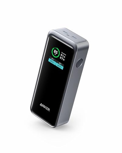 ANKER PRIME POWER BANK 12,000 MAH 2-PORT PORTABLE CHARGER 130W A1335 - BLACK