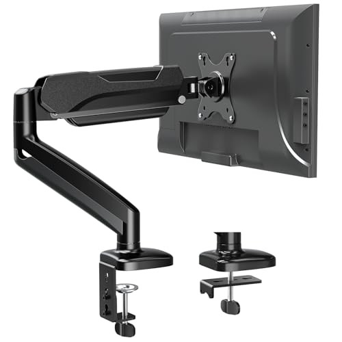 MOUNTUP Single Monitor Desk Mount, Adjustable Gas Spring Monitor Arm Support