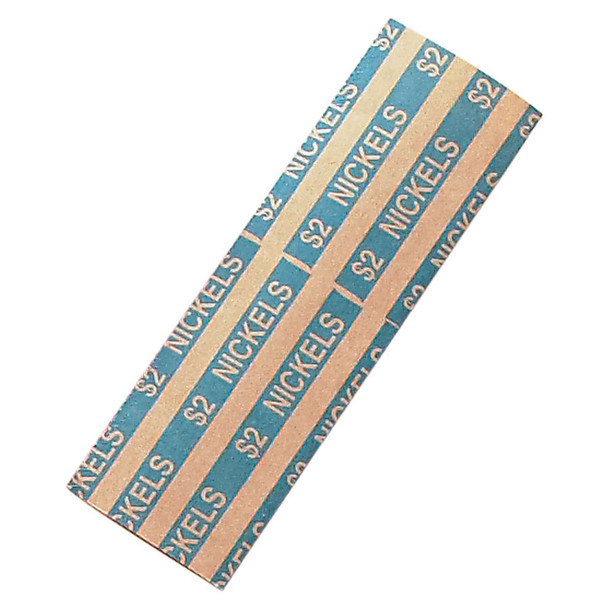 PAP-R FLAT COIN WRAPPERS - TOTAL $2.00 IN 40 COINS OF 5¢ DENOMINATION PAP-R FLAT COIN WRAPPERS - TOTAL $2.00 IN 40 COINS OF 5¢ DENOMINATION