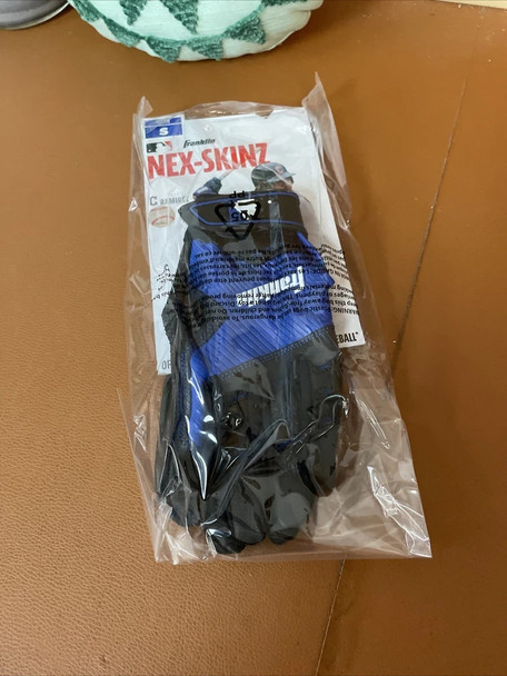 FRANKLIN NEW BATTING GLOVES BLACK YOUTH SMALL NEX SKINZ - SIZE: YOUTH S - BLUE New
