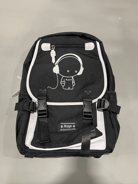 ASGE LARGE BACKPACK - TEENAGE REFLECTIVE WATERPROOF SCHOOL SATCHEL - BLACK ASGE LARGE BACKPACK - TEENAGE REFLECTIVE WATERPROOF SCHOOL SATCHEL - BLACK