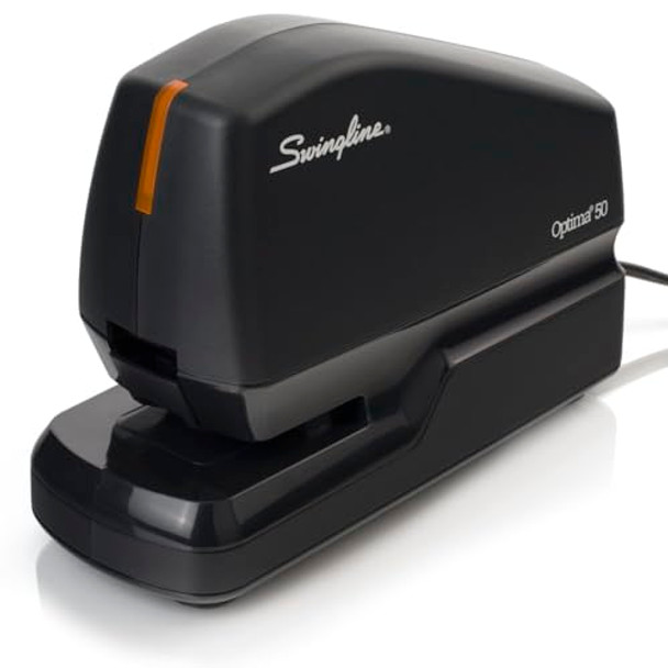 SWINGLINE ELECTRIC STAPLER, 50 SHEET CAPACITY, 5000 STAPLES, REMOVER - BLACK SWINGLINE ELECTRIC STAPLER, 50 SHEET CAPACITY, 5000 STAPLES, REMOVER - BLACK