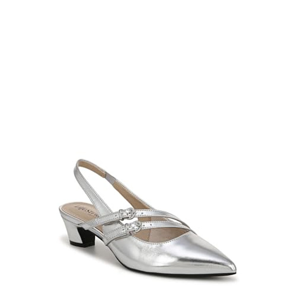 LIFESTRIDE WOMEN'S MONIQUE PUMP SIZE WOMEN 6 SILVER METALLIC