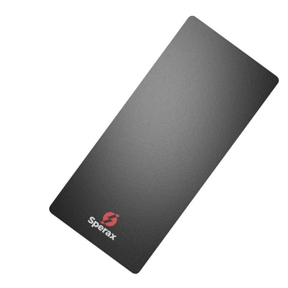 SPERAX EXERCISE MAT FOR TREADMILL NON-SLIP EXTRA-THICK 0.16'' GYM MAT - BLACK