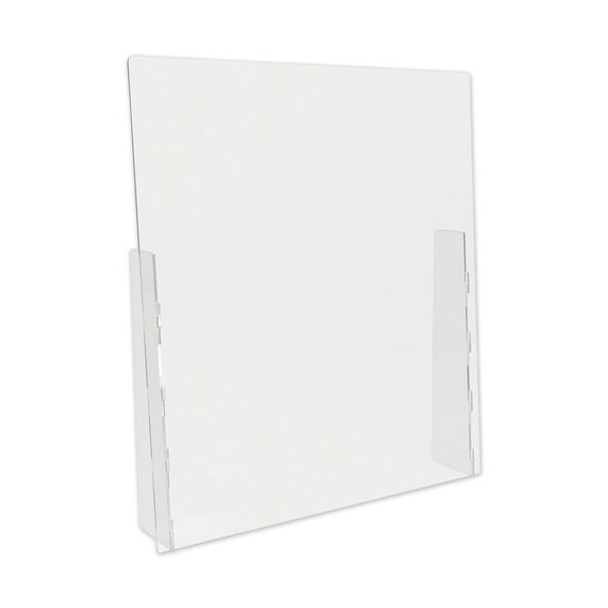DEFLECTO COUNTER TOP BARRIER FULL SHIELD ACRYLIC 2/CARTON (PBCTA3136F) - CLEAR New DEFLECTO COUNTER TOP BARRIER FULL SHIELD ACRYLIC 2/CARTON (PBCTA3136F) - CLEAR New