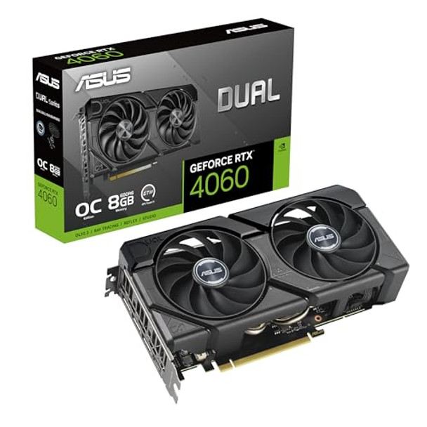 ASUS Dual GeForce RTX 4060 EVO OC Edition 8GB GDDR6 - Black