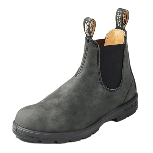 587 BLUNDSTONE CLASSIC CHELSEA BOOTS UNISEX - RUSTIC BLACK - SIZE 4.5