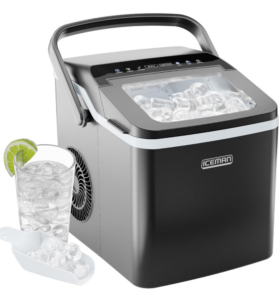 ICEMAN Dual-Size Ice Maker Countertop Portable RJ56-BUL-12 - Black