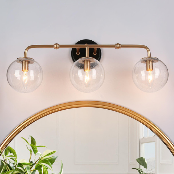 CLASSY LEAVES BLACK GOLD BATHROOM LIGHT FIXTURES - BLACK AND GOLD CLASSY LEAVES BLACK GOLD BATHROOM LIGHT FIXTURES - BLACK AND GOLD