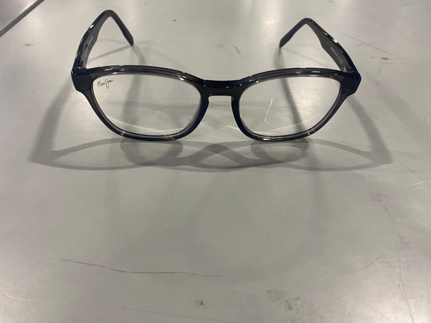 MAUI JIM MJO2125-11 TRANSLUCENT BLACK EYEGLASSES FRAMES 53-19 145 ITALY - BLACK