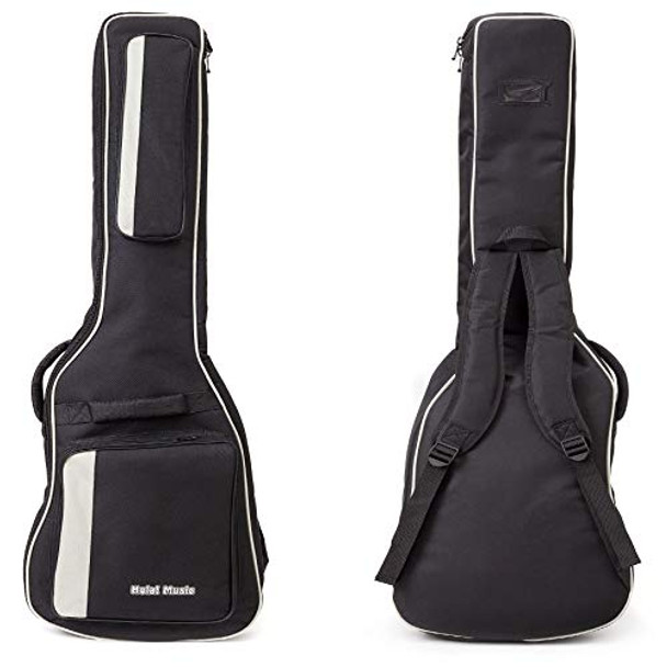 HOLA! MUSIC ELECTRIC GUITAR GIG BAG, DELUXE SERIES 15MM PADDING - BLACK WHITE HOLA! MUSIC ELECTRIC GUITAR GIG BAG, DELUXE SERIES 15MM PADDING - BLACK WHITE