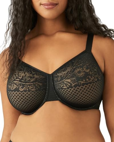 WACOAL WOMEN'S PLUS SIZE VISUAL EFFECTS MINIMIZER BRA - WOMEN 38DDD - BLACK New
