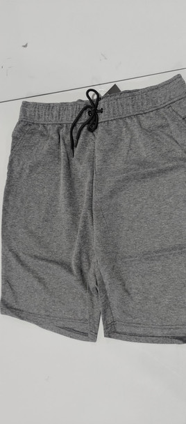BLU ROCK LOOSE FIT TECH FLEECE SHORTS HEAT SEAL ZIPPER POCKET SIZE: L - CHARCOAL New