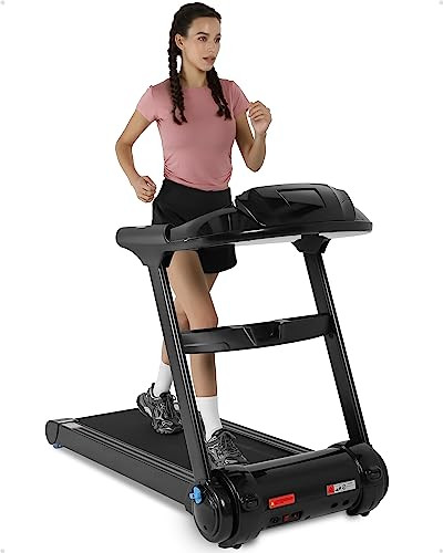 Sporty&Fit 4.0 HP Folding Treadmills [0.6-8.7 MPH] [Max 400LBS] T4203 - Black
