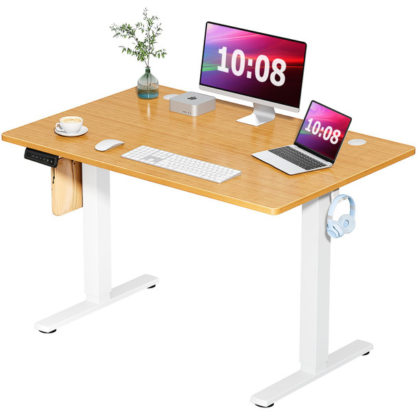 SMUG STANDING DESK, 48" x 24" INCH, ELECTRIC HEIGHT ADJUSTABLE - OAK SMUG STANDING DESK, 48" x 24" INCH, ELECTRIC HEIGHT ADJUSTABLE - OAK