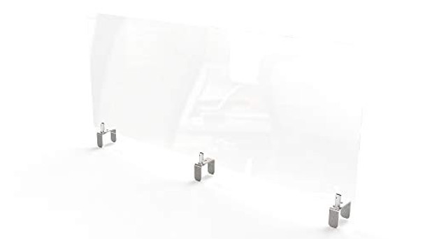 GHENT CLEAR PARTITION EXTENDER WITH ATTACHED CLAMP, 48 X 3.88 X 18, CLEAR New GHENT CLEAR PARTITION EXTENDER WITH ATTACHED CLAMP, 48 X 3.88 X 18, CLEAR New