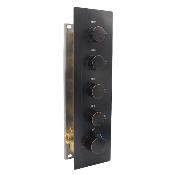 HOMEDEC OIL RUBBED BRONZE BRASS SHOWER VALVE TRIM KIT, HDC-HSTZ4BS-21-0331-01 HOMEDEC OIL RUBBED BRONZE BRASS SHOWER VALVE TRIM KIT, HDC-HSTZ4BS-21-0331-01