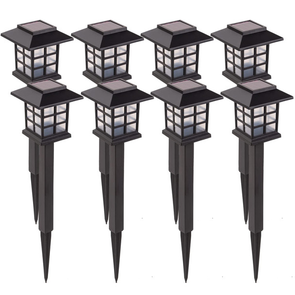 LAUREL CANYON 8 Pack Solar Pathway Lights, Outdoor Solar Landscape Lights LAUREL CANYON 8 Pack Solar Pathway Lights, Outdoor Solar Landscape Lights